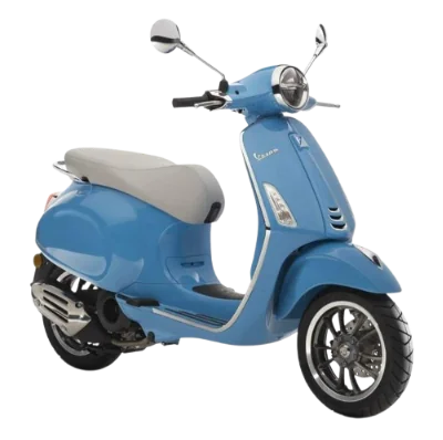 Detailed view of the VESPA PRIMAVERA for rent.