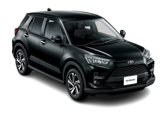 Detailed view of the TOYOTA RAIZE for rent.